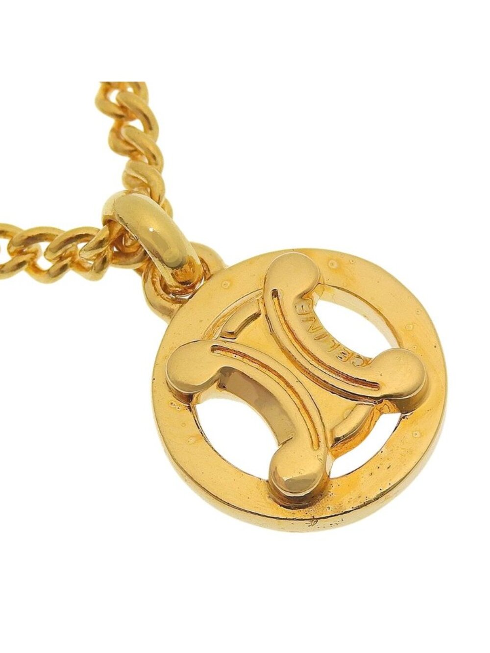 Celine Triomphe Gold Plated Necklace